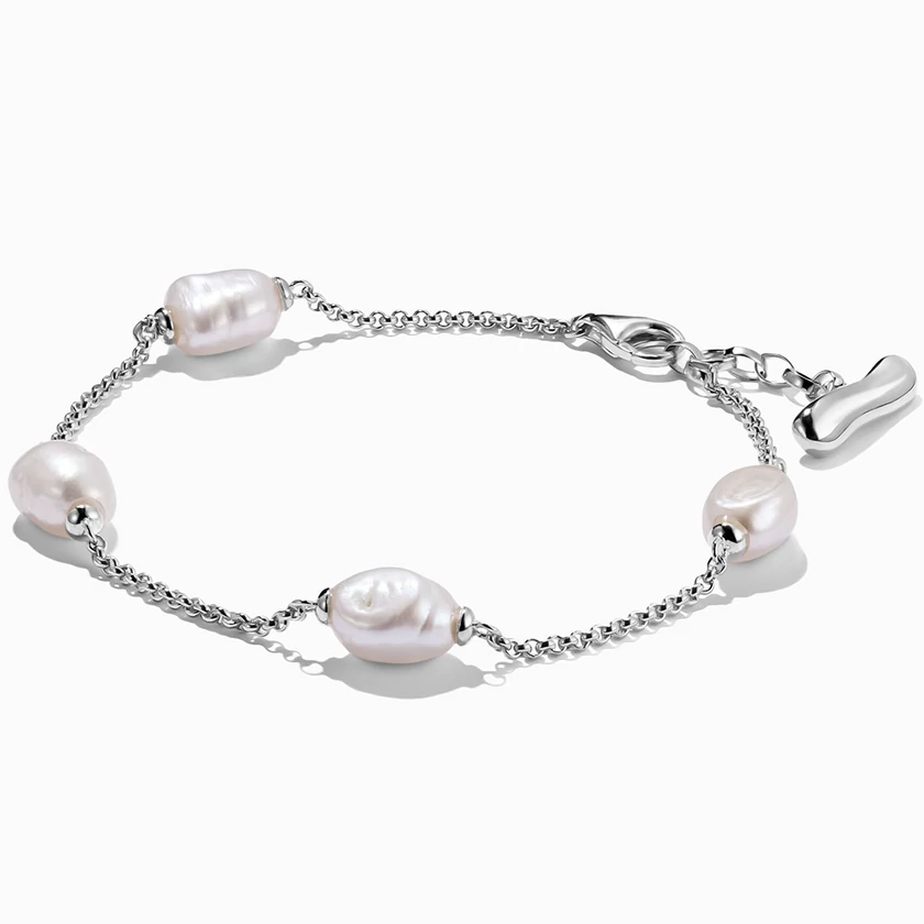Thomas Sabo ezüst édesvízi gyöngyös karkötő - A2189-082-14-L19V - Natural Beauty