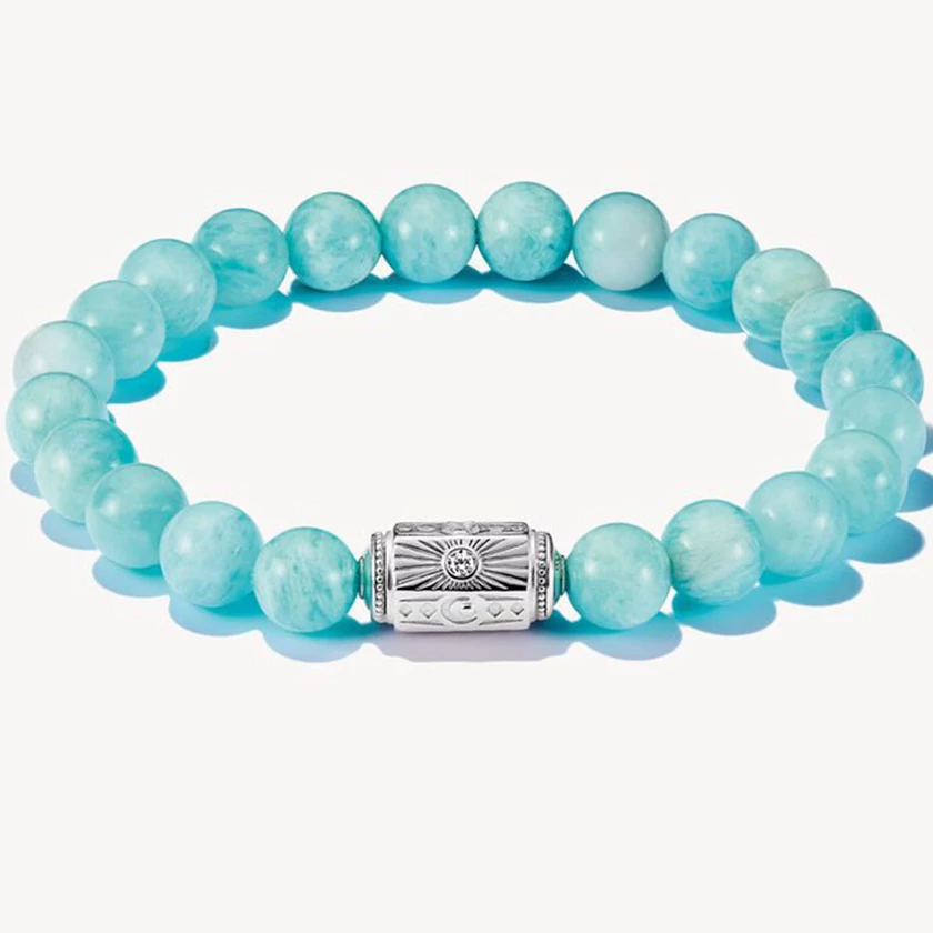 Thomas Sabo amazonit gyöngyös karkötő ezüst dísszel - A2212-643-17