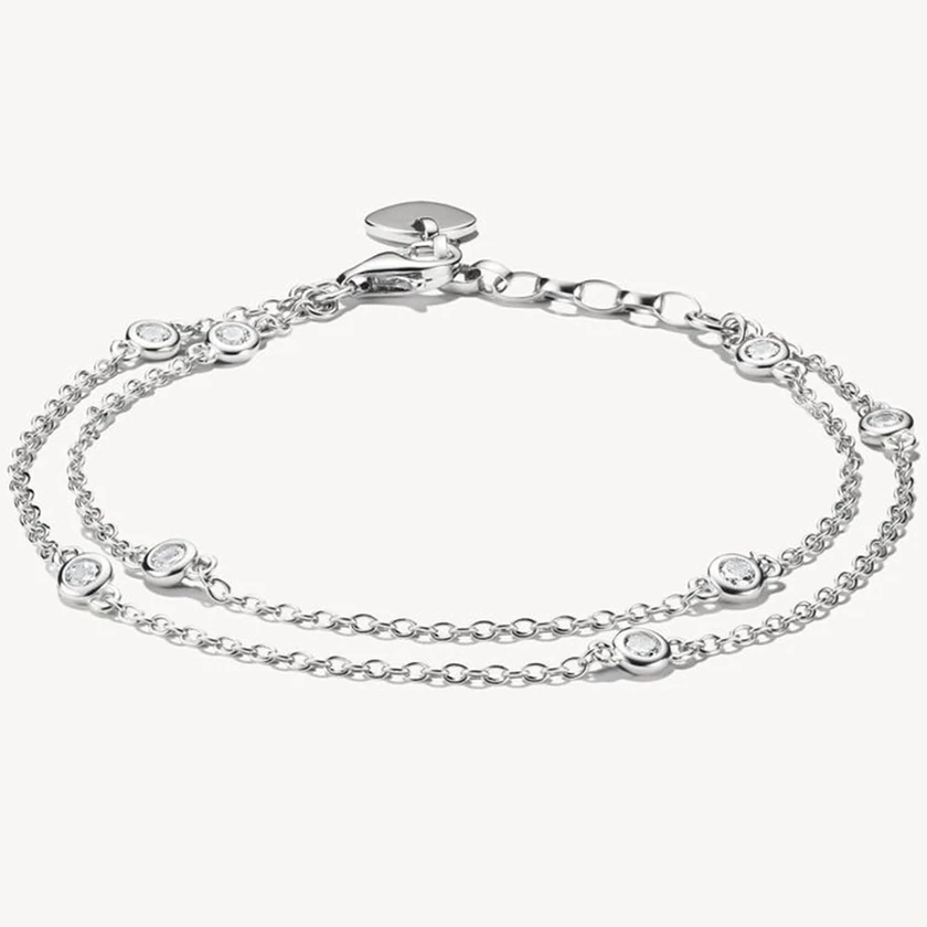 Thomas Sabo dupla ezüst karkötő cirkónia kövekkel - A2216-051-14