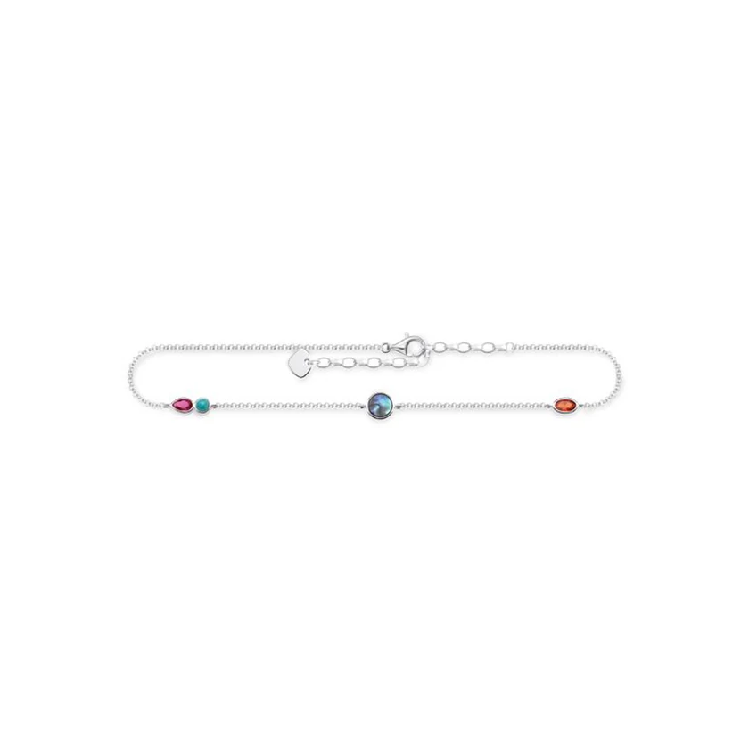 Thomas Sabo színes kövek bokalánc - AK0005-986-7