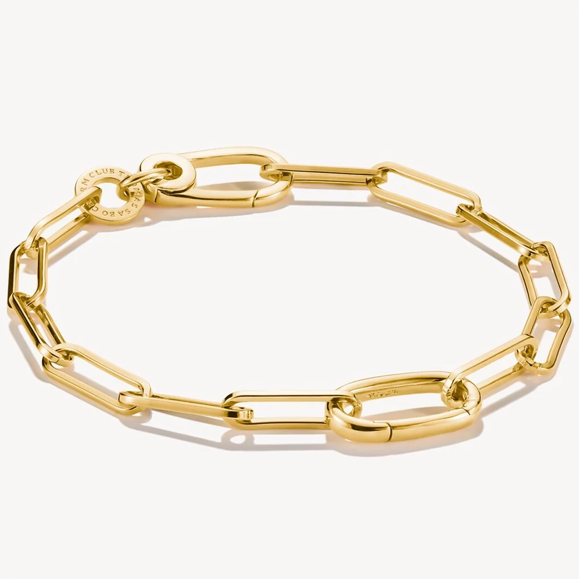 Thomas Sabo Connect Link sárga arany charmgyűjtő karkötő nyitható láncszemmel - C1205-413-39-L17