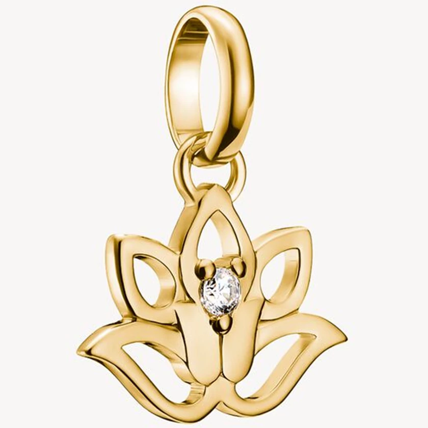 Thomas Sabo Connect sárga arany lótuszvirág charm - CC1204-414-14