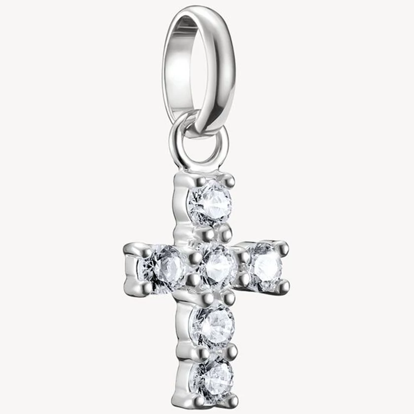 Thomas Sabo Connect cirkónia köves ezüst kereszt charm - CC1206-051-14