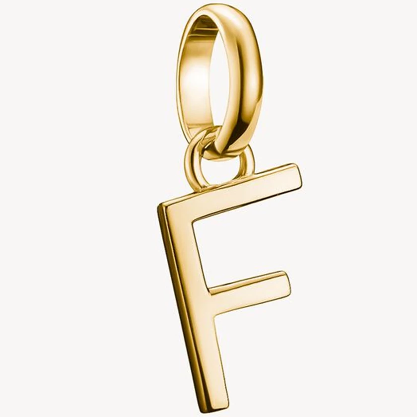 Thomas Sabo Connect sárga arany "F" betű charm - CC1212-413-39