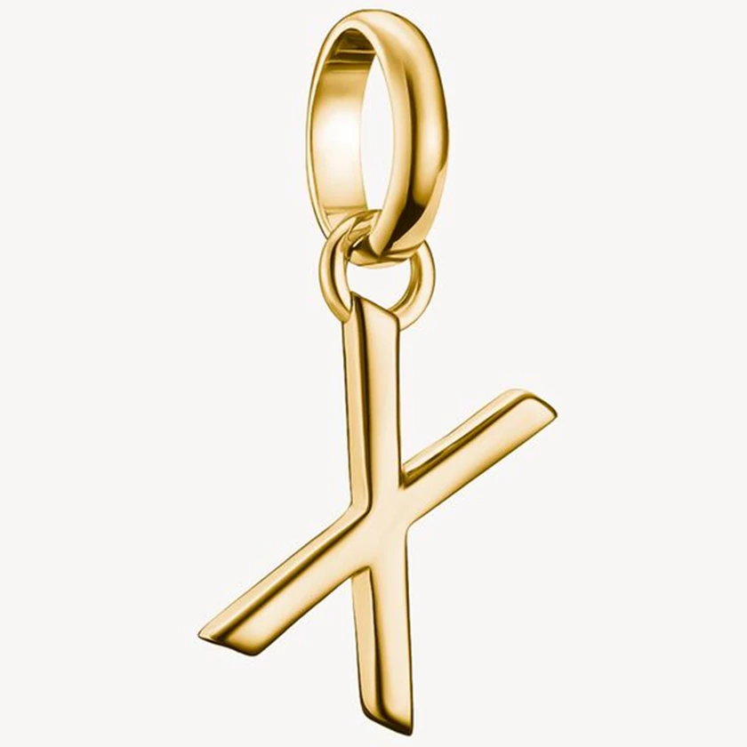 Thomas Sabo Connect sárga arany "X" betű charm - CC1230-413-39
