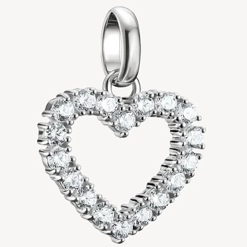 Thomas Sabo Connect ezüst cirkónia köves szív charm - CC1237-051-14