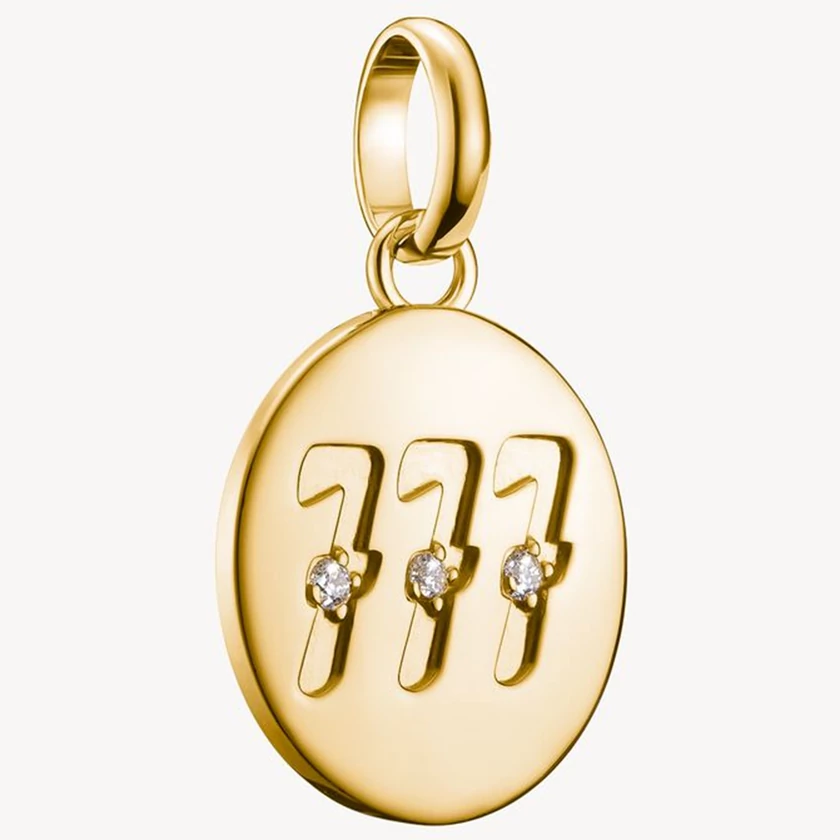 Thomas Sabo Connect sárga arany angyalszám 777 charm - CC1254-414-14