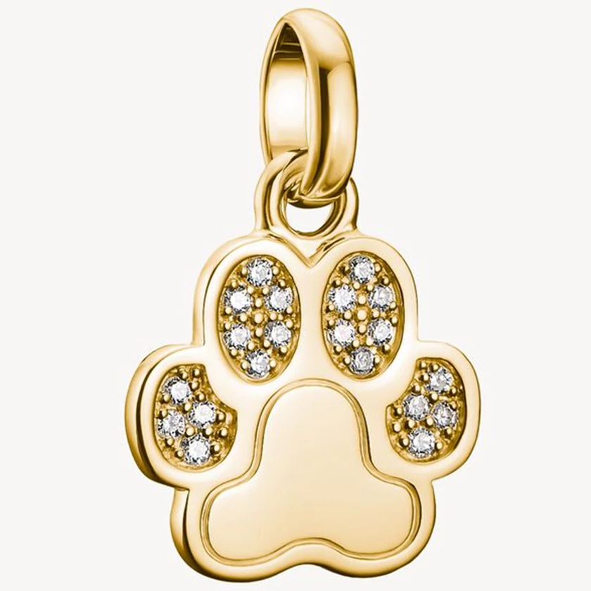 Thomas Sabo Connect cirkónia köves sárga arany tappancs charm - CC1259-414-14