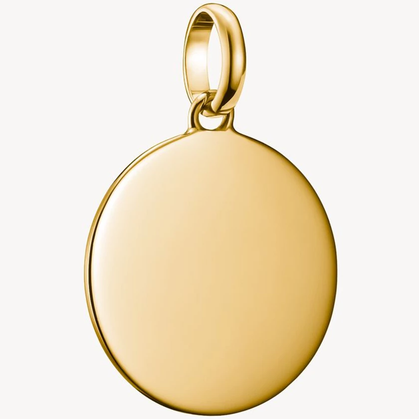 Thomas Sabo Connect gravírozható, kör alakú sárga arany charm - CC1273-413-39