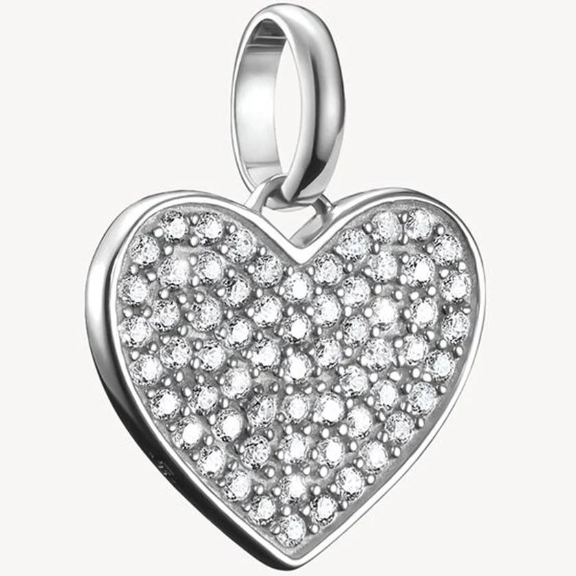 Thomas Sabo Connect cirkónia köves ezüst szív charm - CC1277-051-14
