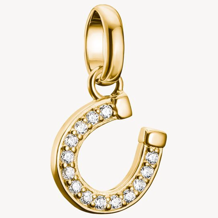 Thomas Sabo Connect cirkónia köves sárga arany patkó charm - CC1280-414-14