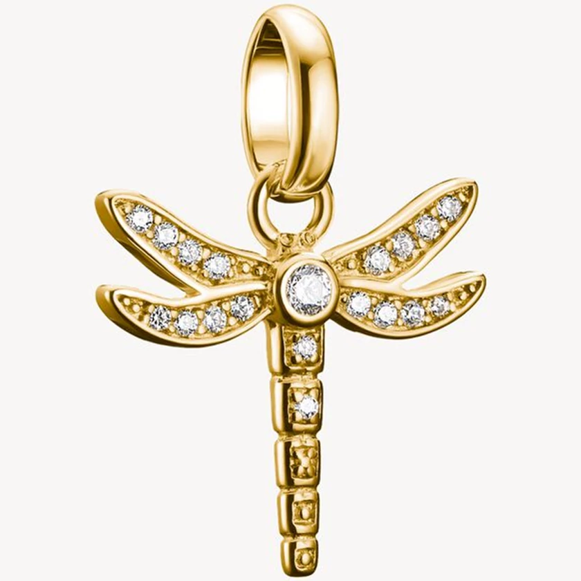 Thomas Sabo Connect cirkónia köves sárga arany szitakötő charm - CC1285-414-14