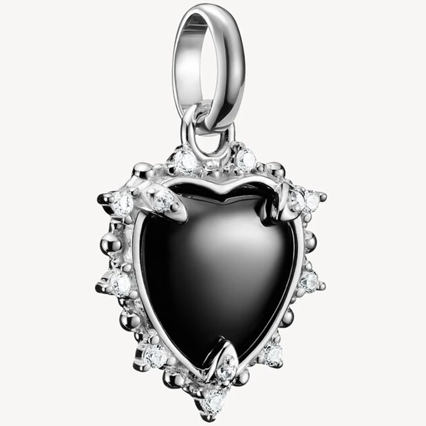 Thomas Sabo Connect fekete cirkónia köves ezüst szív charm - CC1286-643-11