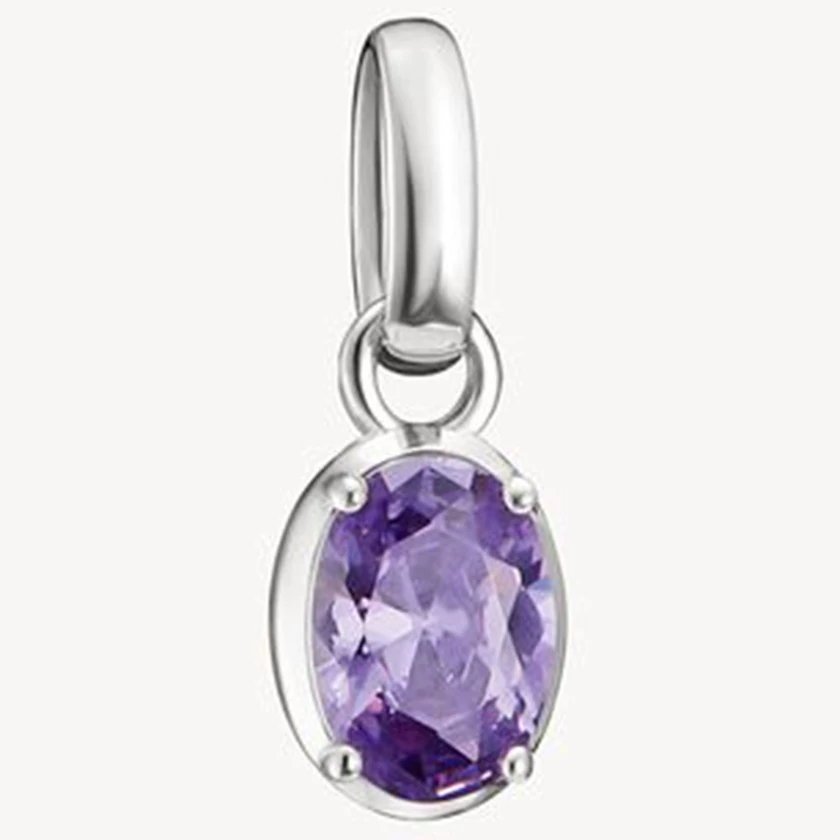 Thomas Sabo februári születésköves ovális lila charm - CC1330-051-13