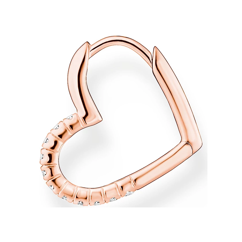 Thomas Sabo köves szív fél pár fülbevaló - CR693-416-14
