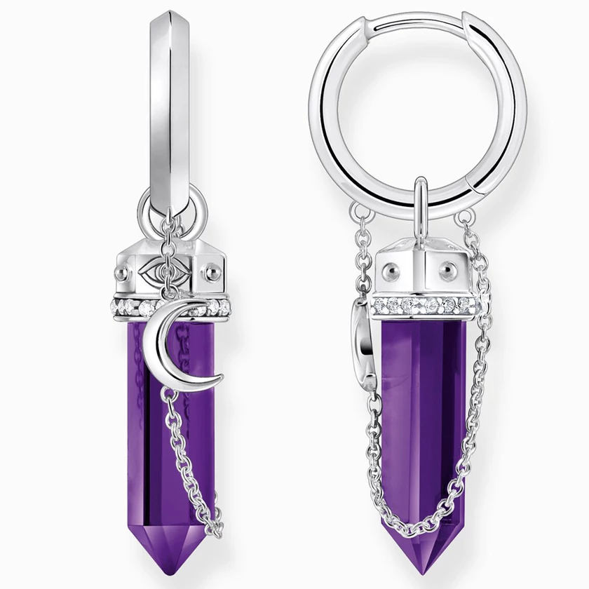 Thomas Sabo ezüst láncos ametiszt fülbevaló - CR722-643-13