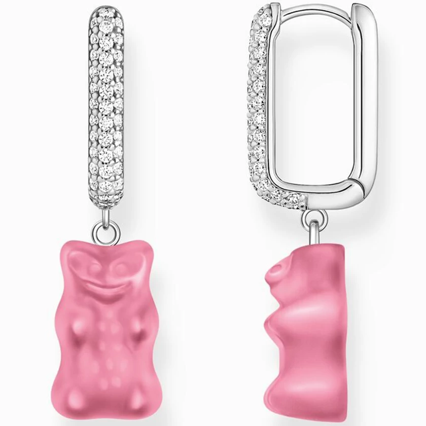 Thomas Sabo x HARIBO rózsaszín gumimaci karika fülbevaló - CR727-052-9