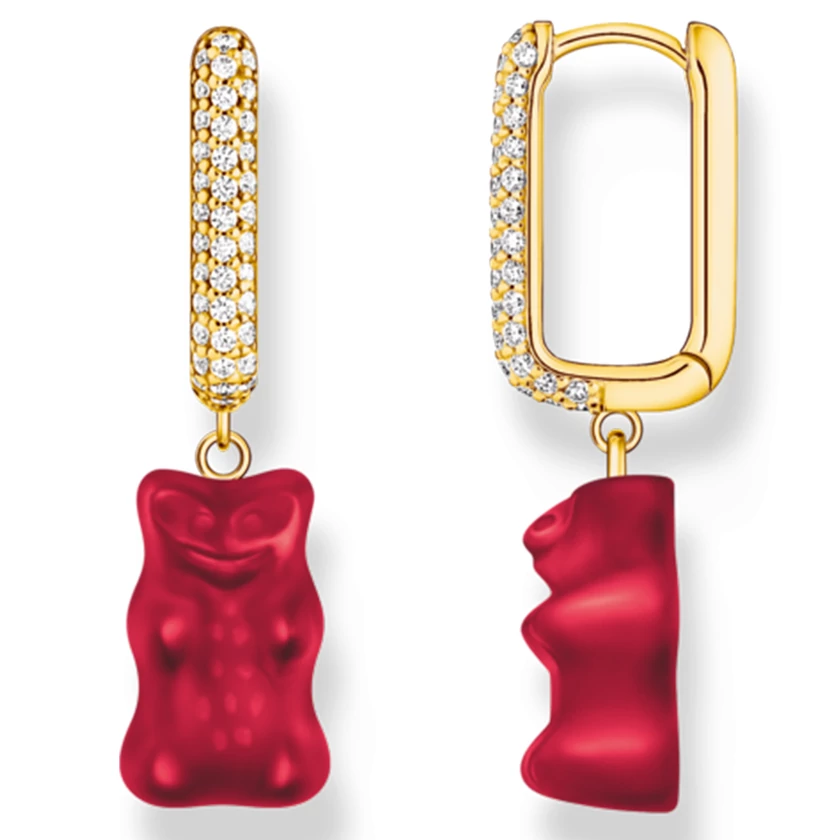 Thomas Sabo x HARIBO piros gumimaci fél pár fülbevaló - CR727-414-10