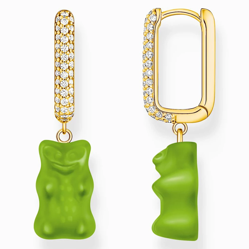 Thomas Sabo x HARIBO zöld gumimaci fél pár fülbevaló - CR727-414-6