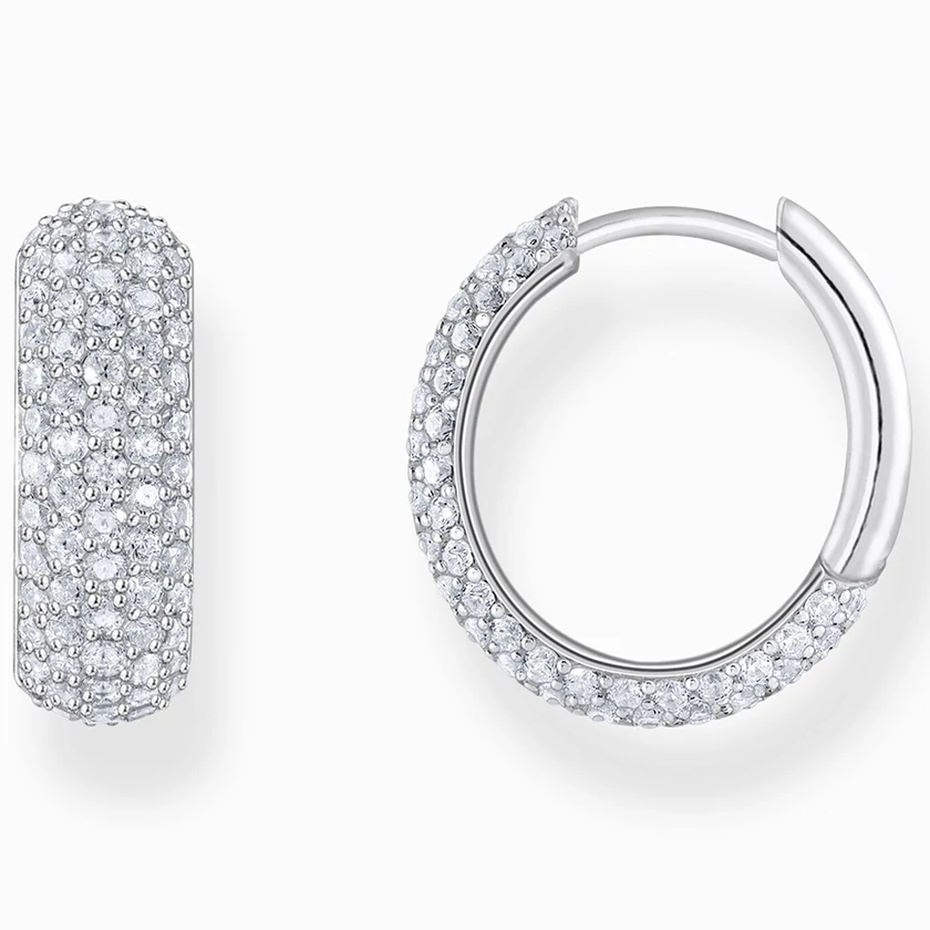 Thomas Sabo áttetsző cirkónia köves ezüst karika fülbevaló - CR731-051-14