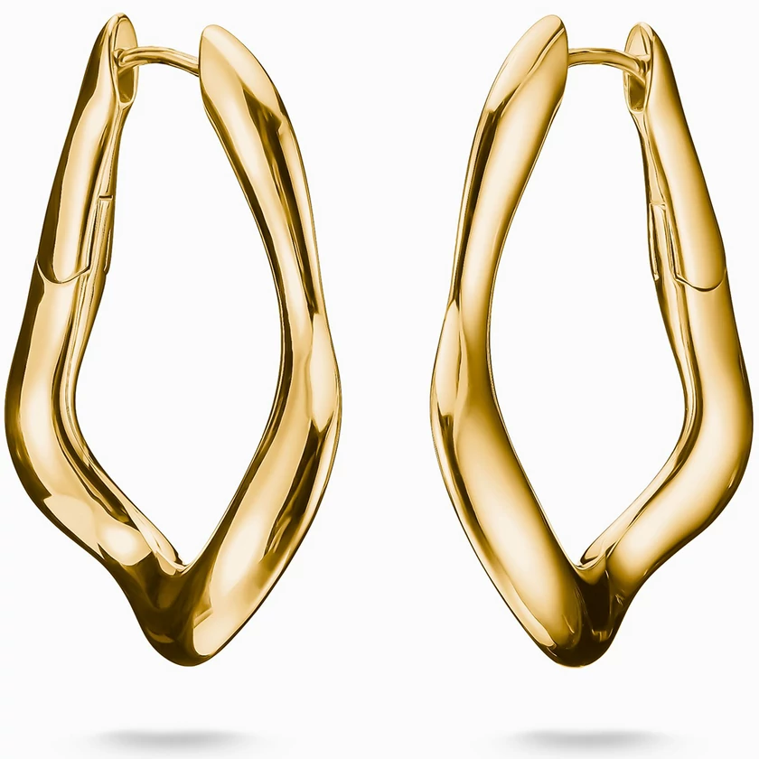 Thomas Sabo sárga arany organikus nagy karika fülbevaló - CR755-413-39 - Natural Beauty