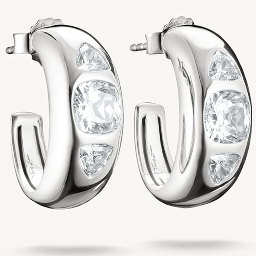 Thomas Sabo cirkónia köves ezüst karika fülbevaló - CR759-051-14