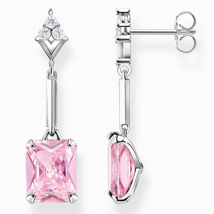 Thomas Sabo rózsaszín köves függős fülbevaló - H2177-051-9