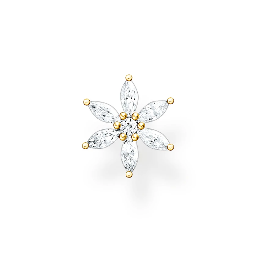 Thomas Sabo sárga arany virág fél pár fülbevaló - H2196-414-14