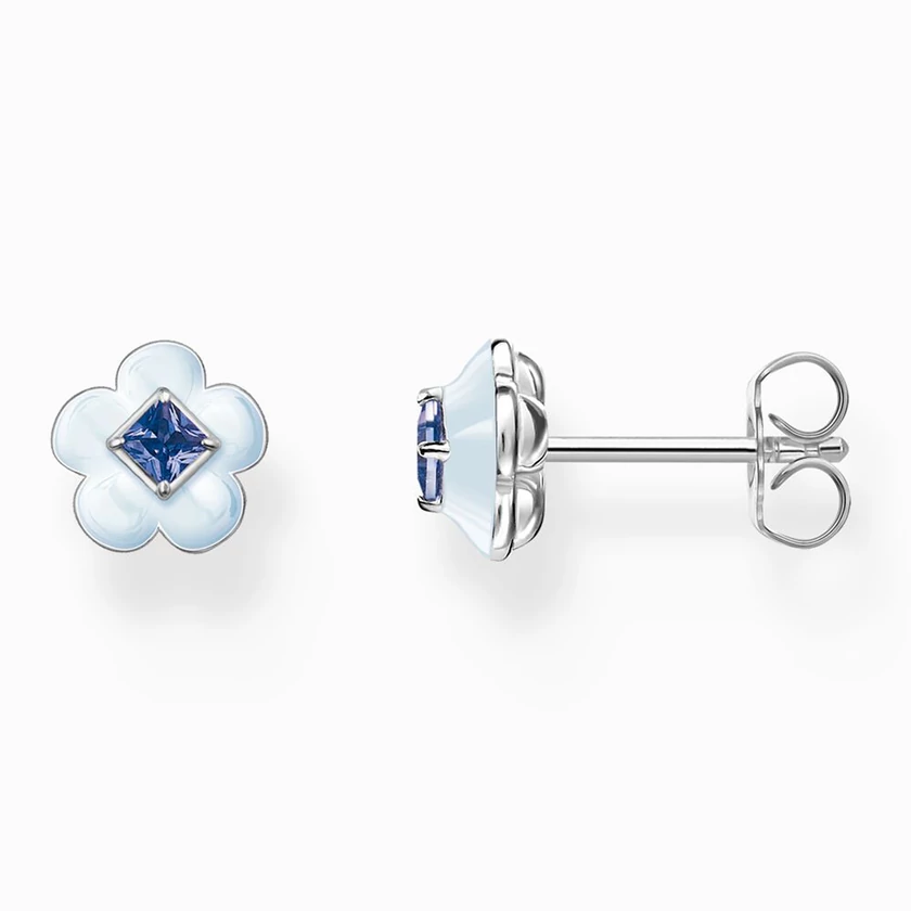 Thomas Sabo kék virágos fülbevaló - H2269-496-1