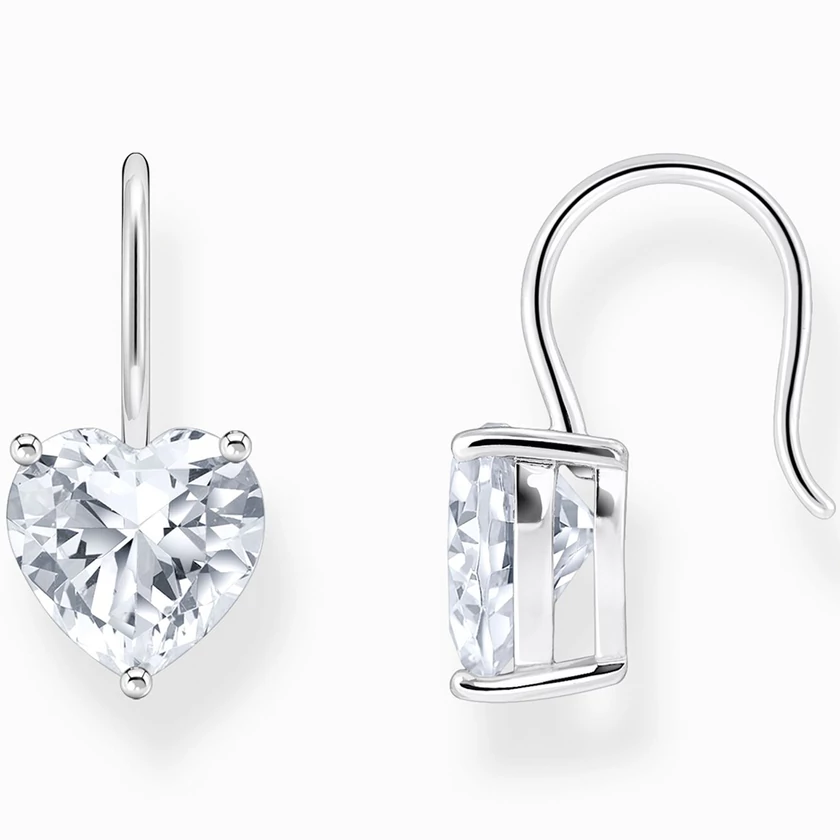 Thomas Sabo ezüst fülbevaló szív cirkóniával - H2288-051-14