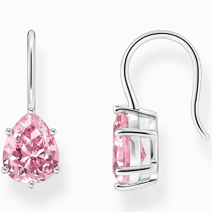 Thomas Sabo ezüst fülbevaló rózsaszín csepp cirkóniával - H2290-051-9