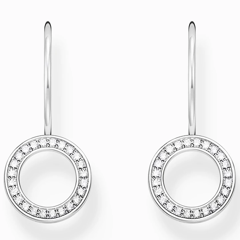 Thomas Sabo ezüst csillogó karika fülbevaló - H2291-051-14