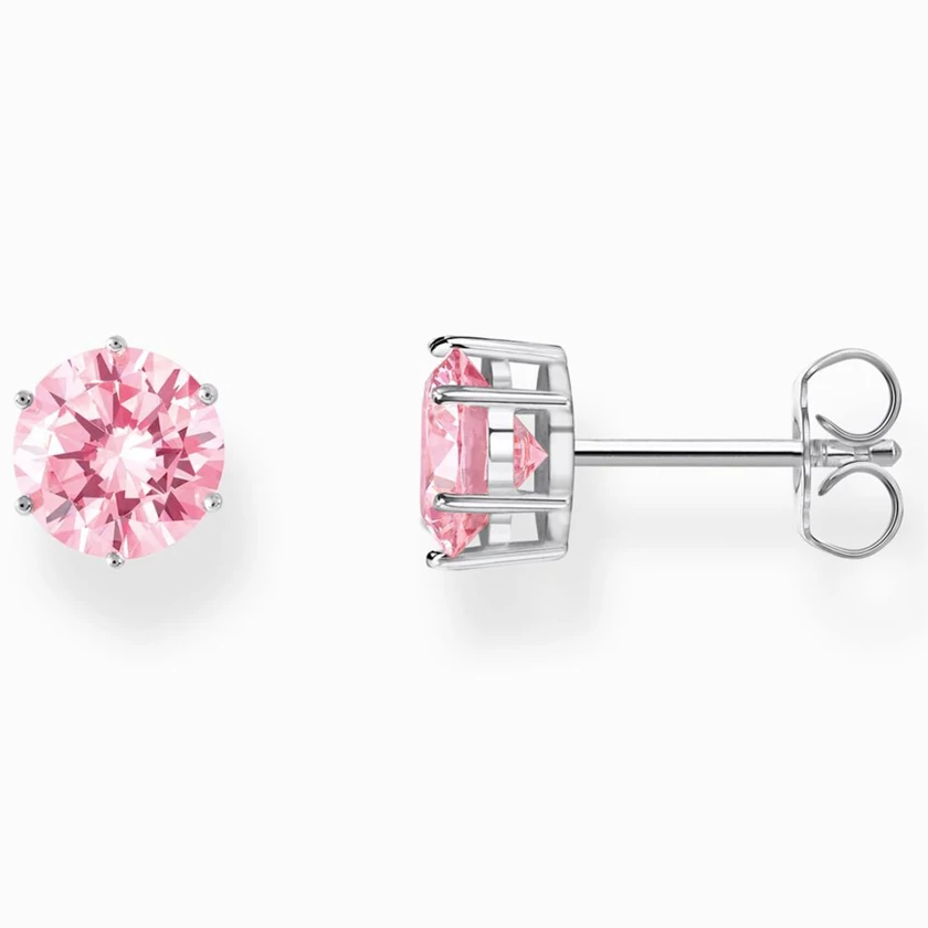 Thomas Sabo rózsaszín cirkónia köves ezüst fülbevaló - H2300-051-9