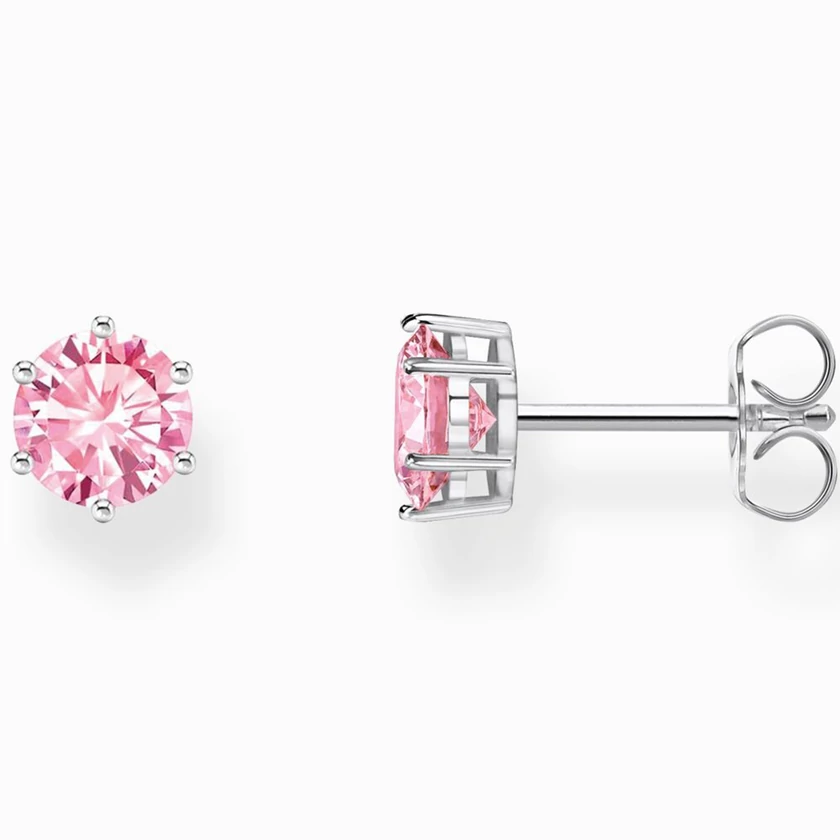 Thomas Sabo rózsaszín cirkónia köves ezüst fülbevaló - H2301-051-9