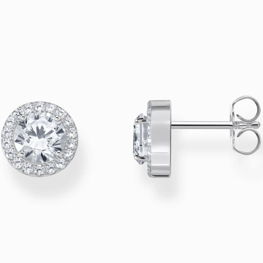 Thomas Sabo áttetsző cirkónia köves ezüst kör fülbevaló - H2304-051-14
