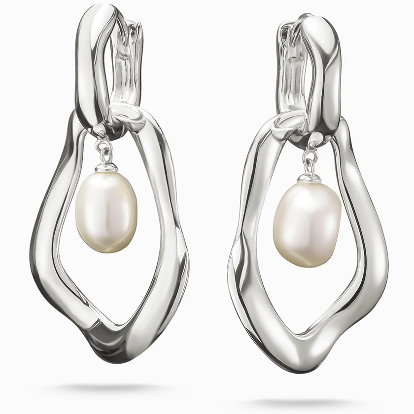 Thomas Sabo ezüst organikus gyöngy fülbevaló - H2321-082-14 - Natural Beauty