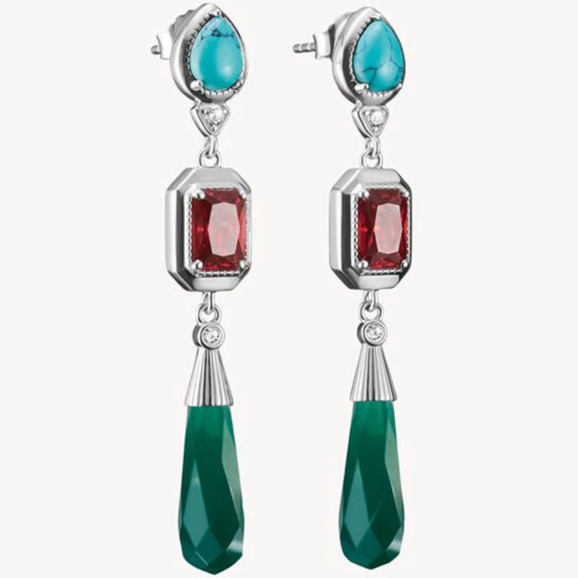 Thomas Sabo elyndra színes kövek függő fülbevaló - H2332-405-7