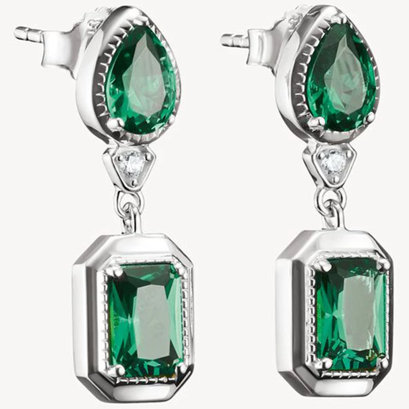 Thomas Sabo elyndra zöld köves függő fülbevaló - H2334-166-6