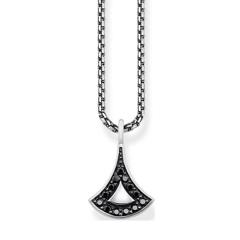 Thomas Sabo fekete köves ázsiai motívumos ezüst nyaklánc - KE1741-643-11-L45