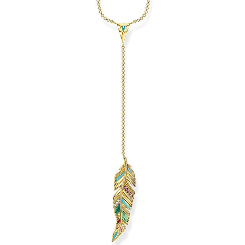 Thomas Sabo függő toll medálos sárga arany nyaklánc - KE1748-471-7-L45