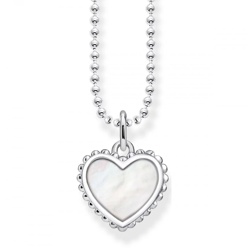 Thomas Sabo gyöngyház szív ezüst nyaklánc - KE1760-029-14-L45