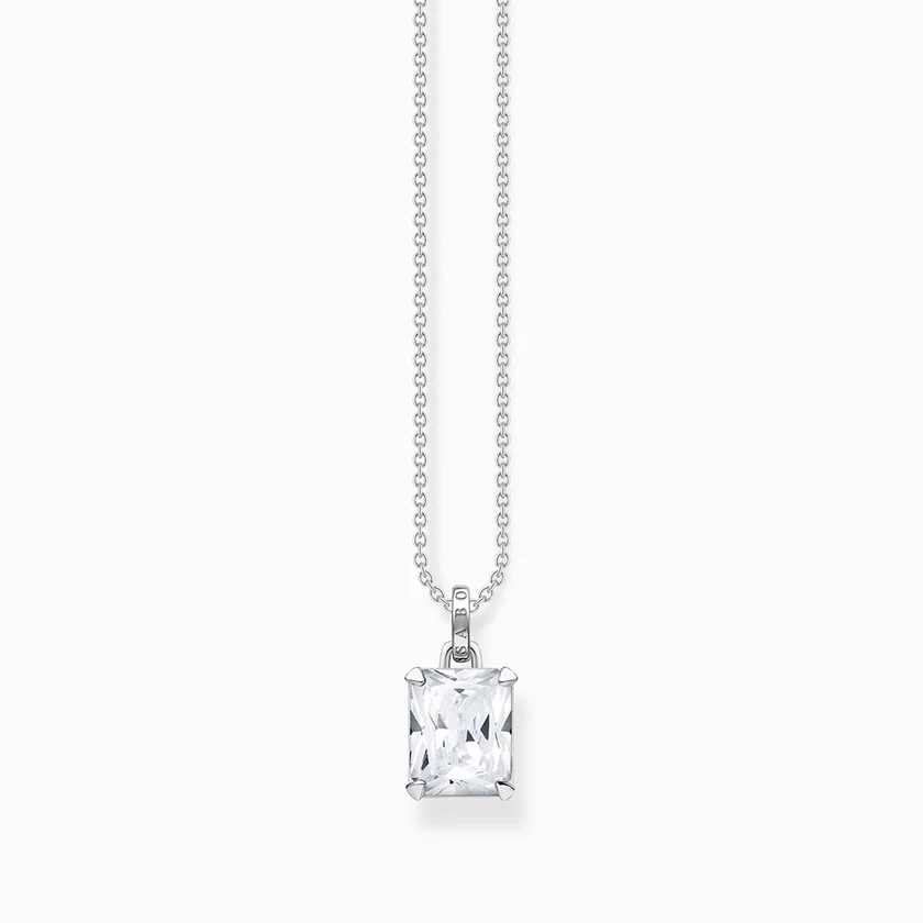 Thomas Sabo ezüst nyaklánc fehér kő medállal - KE1964-051-14-L45V