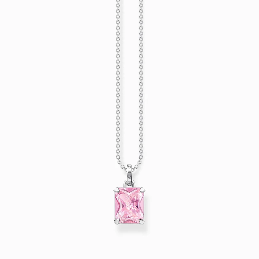 Thomas Sabo ezüst nyaklánc rózsaszín kő medállal - KE1964-051-9-L45V