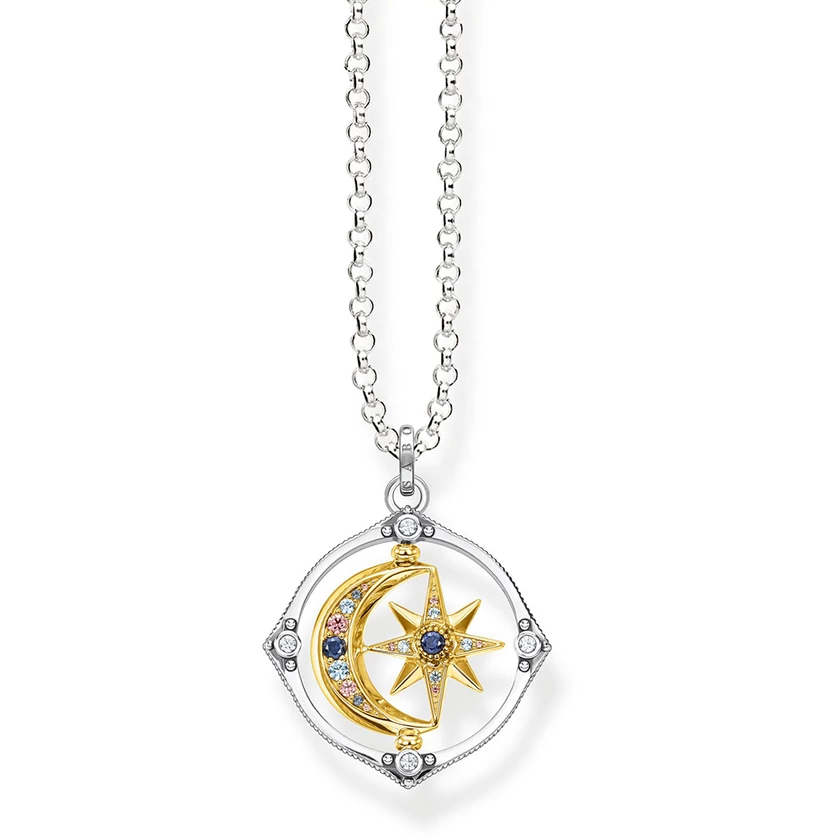 Thomas Sabo bicolor nyaklánc hold és csillag medállal - KE1985-556-7-L50V