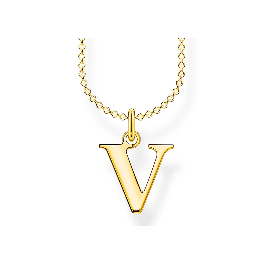 Thomas Sabo sárga arany 'V' betű nyaklánc - KE2031-413-39-L45V