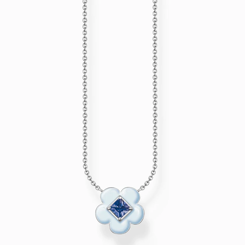 Thomas Sabo kék virágos nyaklánc - KE2185-496-1-L45v