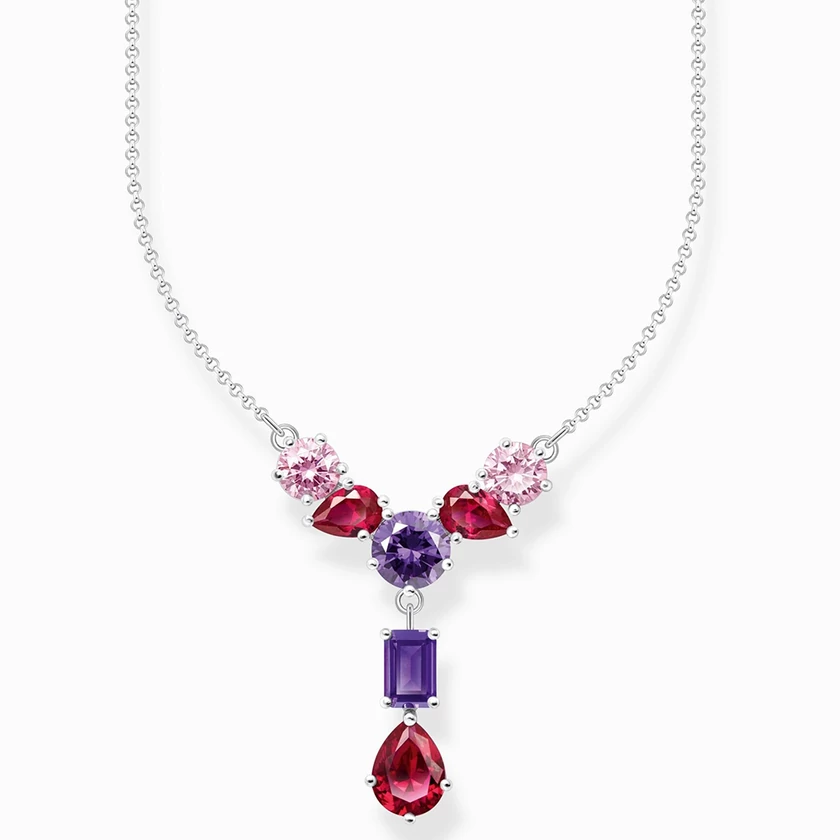 Thomas Sabo Y ezüst nyaklánc színes cirkóniával - KE2195-477-7-L45V