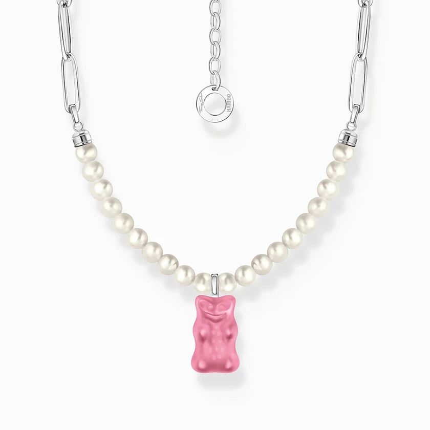 Thomas Sabo x HARIBO rózsaszín gumimaci gyöngyös nyaklánc - KE2207-082-9-L45V