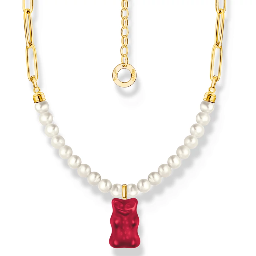 Thomas Sabo x HARIBO piros gumimaci & gyöngy arany nyaklánc - KE2207-430-10-L45V
