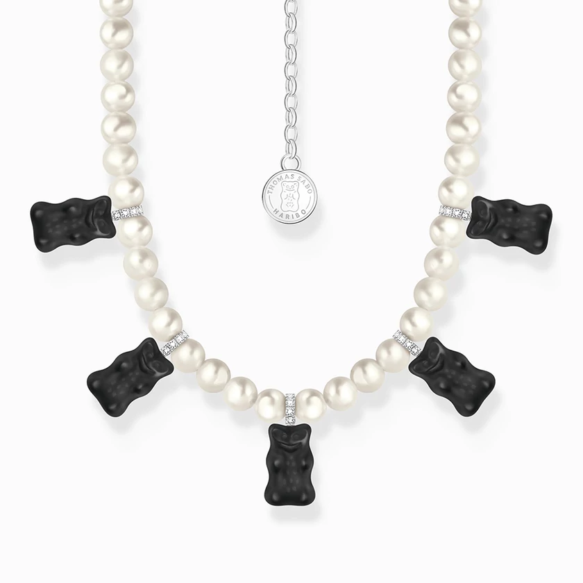Thomas Sabo x HARIBO gyöngyös fekete gumimaci nyaklánc - KE2208-052-11